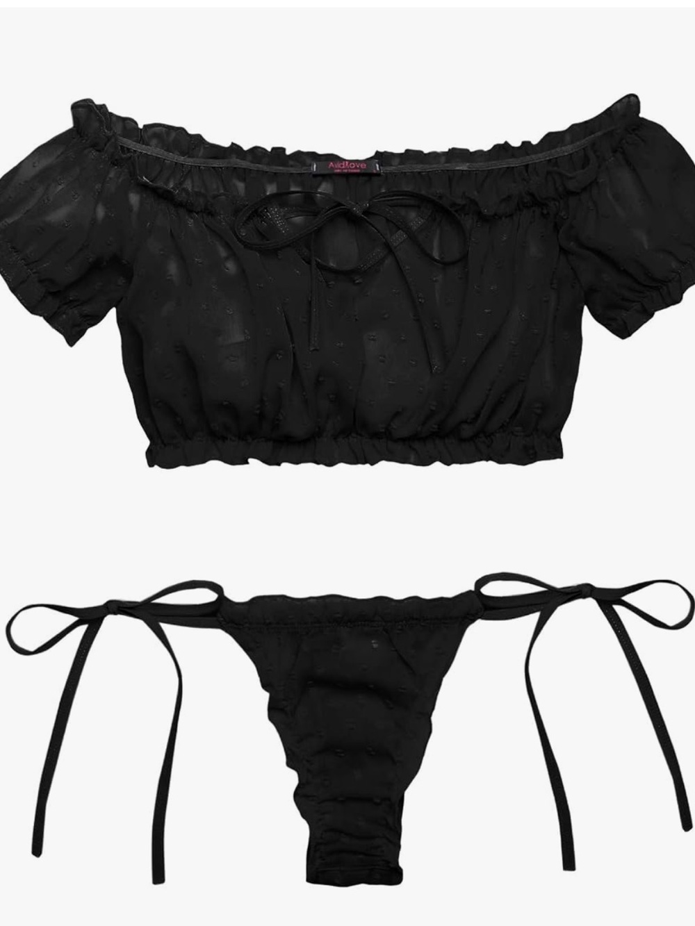 AVIDLOVE Cute Sexy See Through Set in Black